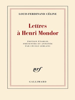 cover image of Lettres à Henri Mondor